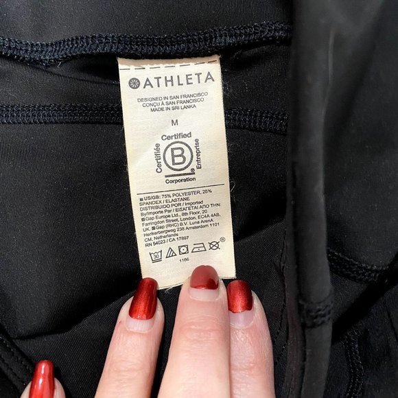 Athleta Ultimate‎ Stash Craft Tight Black Purple Size M - Picture 6 of 7